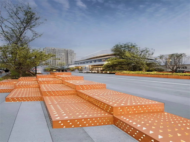 Industrial Landscape corten steel garden edging For Park Project